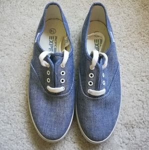 NWOT Denim Canvas Sneakers